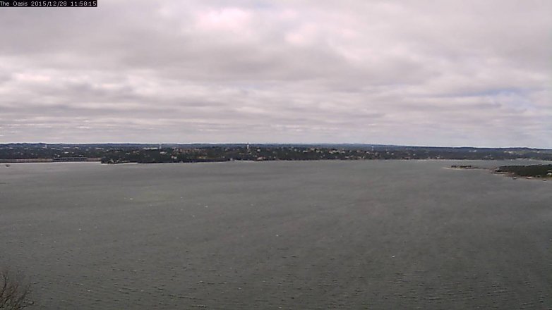 Lake Travis webcam, December 28, 2015 11:05 AM CT