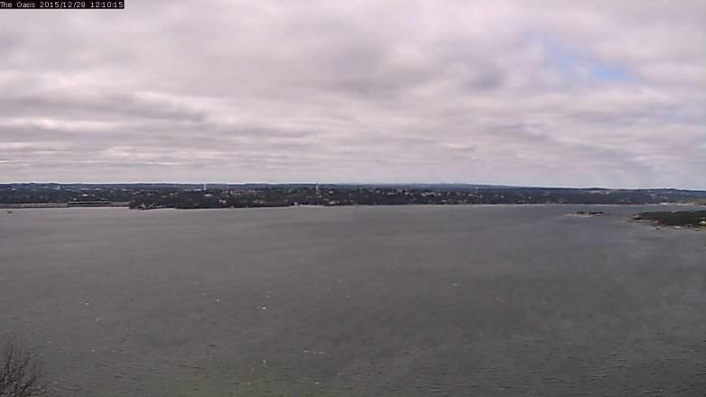 Lake Travis webcam, December 28, 2015 11:15 AM CT