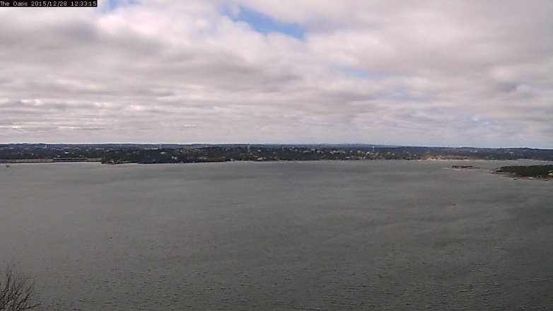 Lake Travis webcam, December 28, 2015 11:40 AM CT