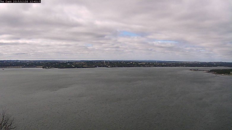 Lake Travis webcam, December 28, 2015 11:45 AM CT