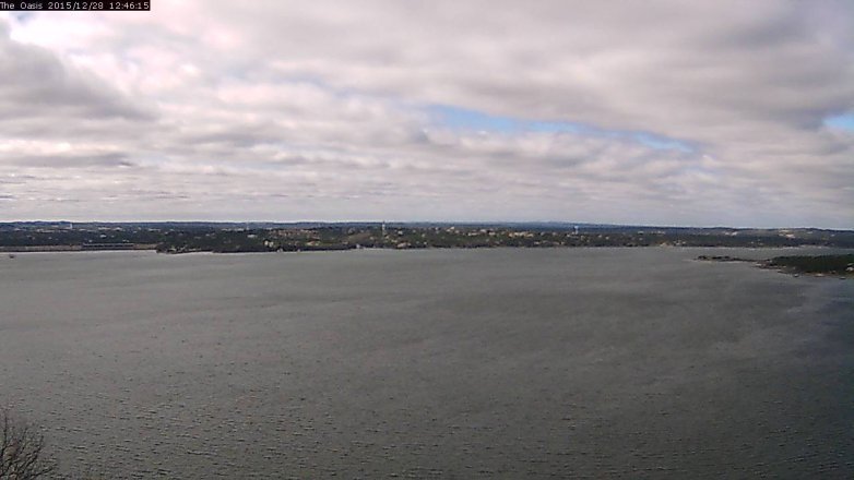 Lake Travis webcam, December 28, 2015 11:55 AM CT