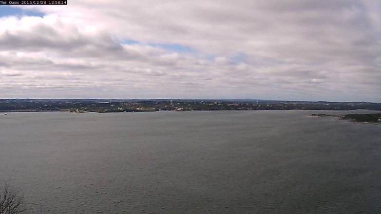 Lake Travis webcam, December 28, 2015 12:05 PM CT