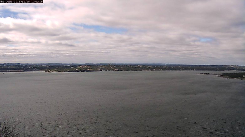 Lake Travis webcam, December 28, 2015 12:10 PM CT