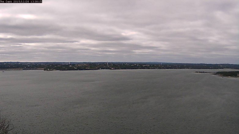 Lake Travis webcam, December 28, 2015 12:45 PM CT