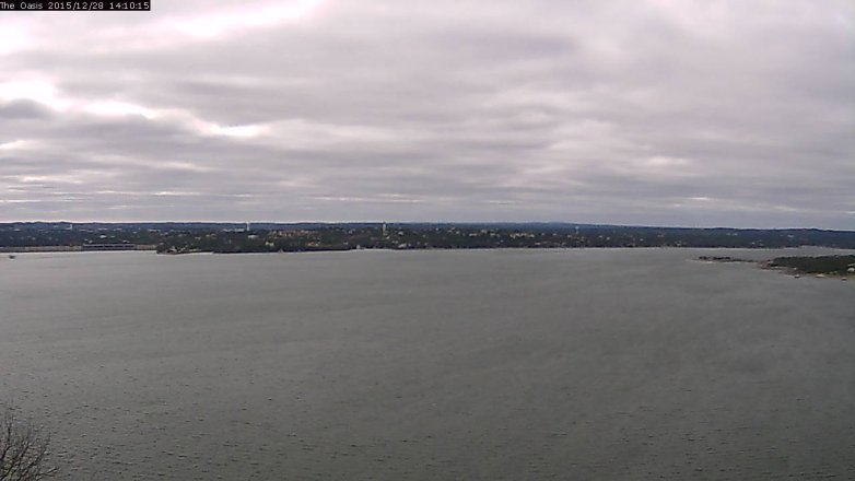 Lake Travis webcam, December 28, 2015 1:15 PM CT
