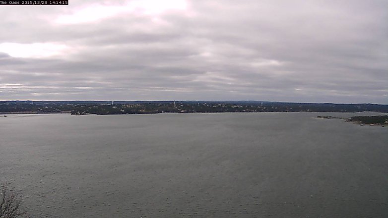 Lake Travis webcam, December 28, 2015 1:20 PM CT