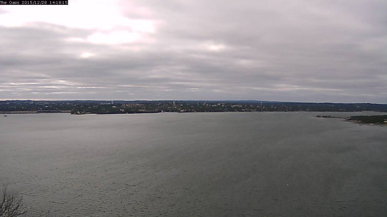 Lake Travis webcam, December 28, 2015 1:25 PM CT