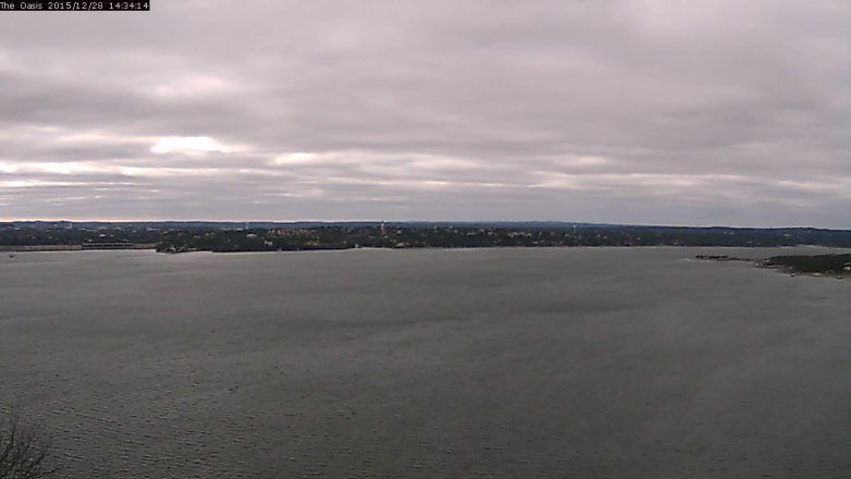 Lake Travis webcam, December 28, 2015 1:40 PM CT