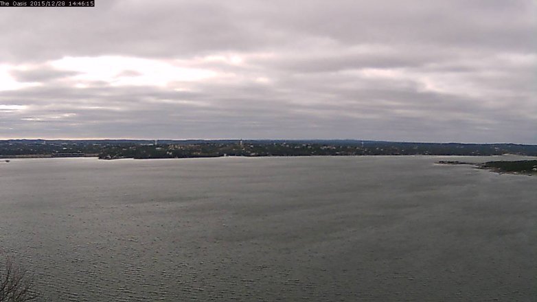 Lake Travis webcam, December 28, 2015 1:50 PM CT