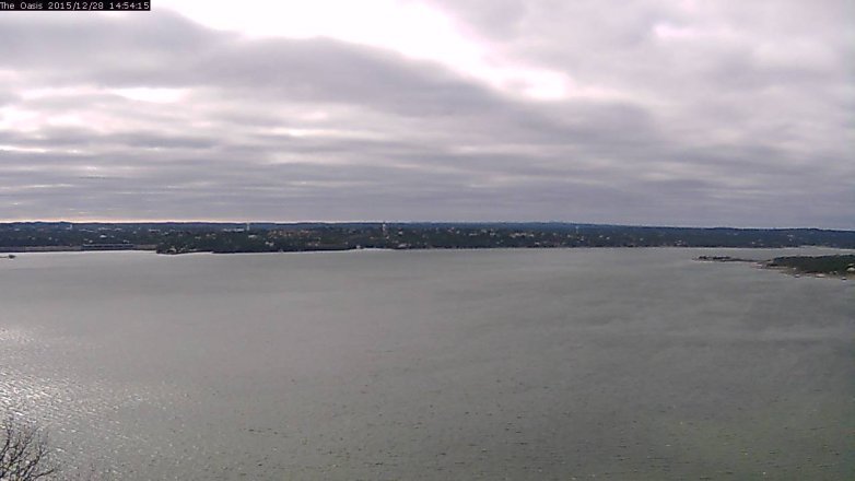 Lake Travis webcam, December 28, 2015 2:00 PM CT