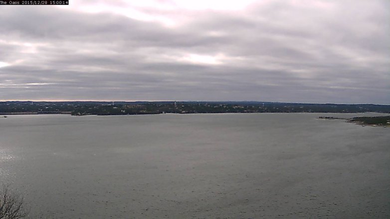 Lake Travis webcam, December 28, 2015 2:05 PM CT