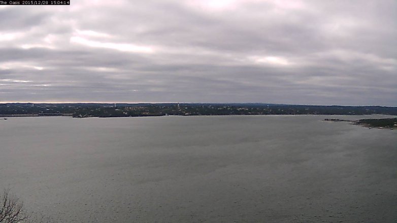 Lake Travis webcam, December 28, 2015 2:10 PM CT