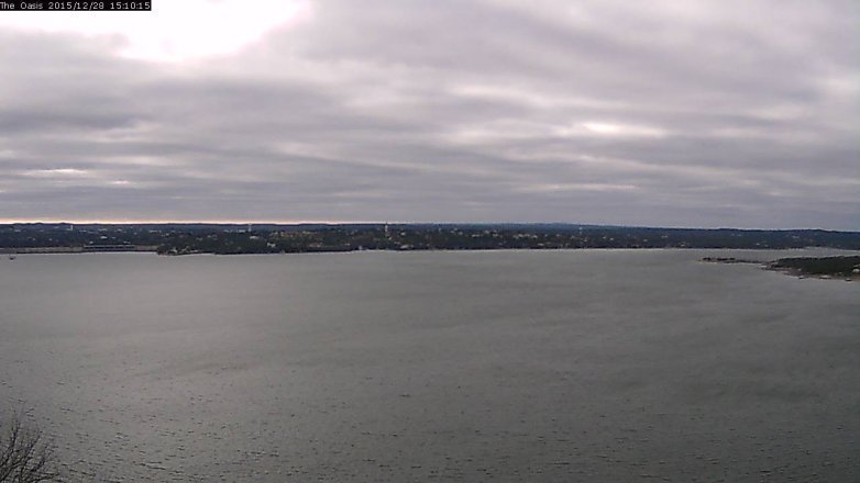 Lake Travis webcam, December 28, 2015 2:15 PM CT