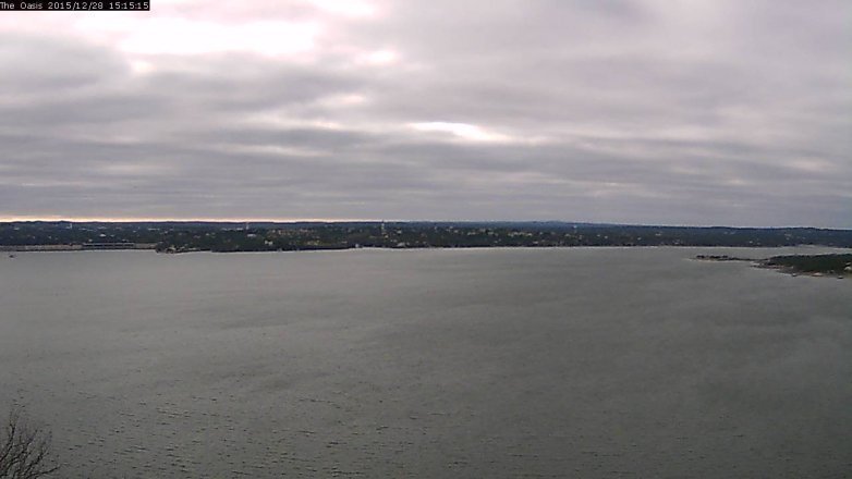 Lake Travis webcam, December 28, 2015 2:20 PM CT