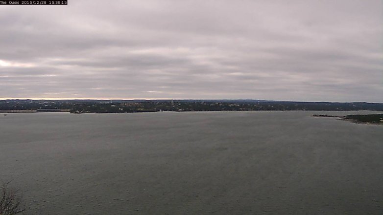 Lake Travis webcam, December 28, 2015 2:45 PM CT