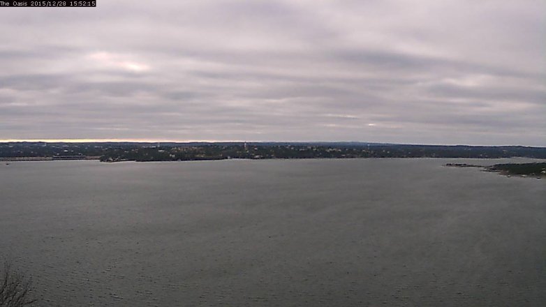 Lake Travis webcam, December 28, 2015 3:00 PM CT