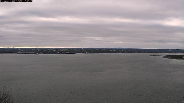 Lake Travis webcam, December 28, 2015 3:05 PM CT