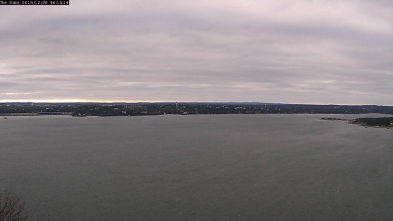Lake Travis webcam, December 28, 2015 3:25 PM CT