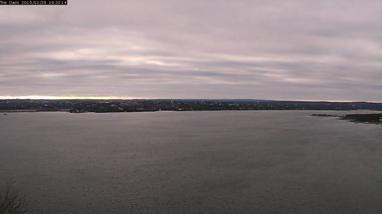 Lake Travis webcam, December 28, 2015 3:40 PM CT