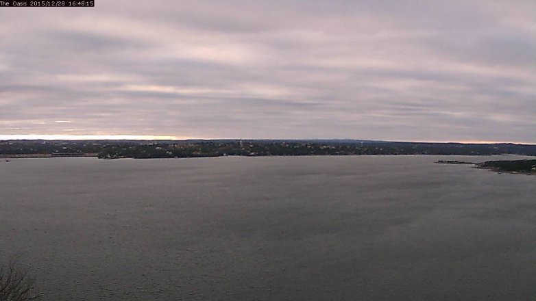 Lake Travis webcam, December 28, 2015 3:55 PM CT
