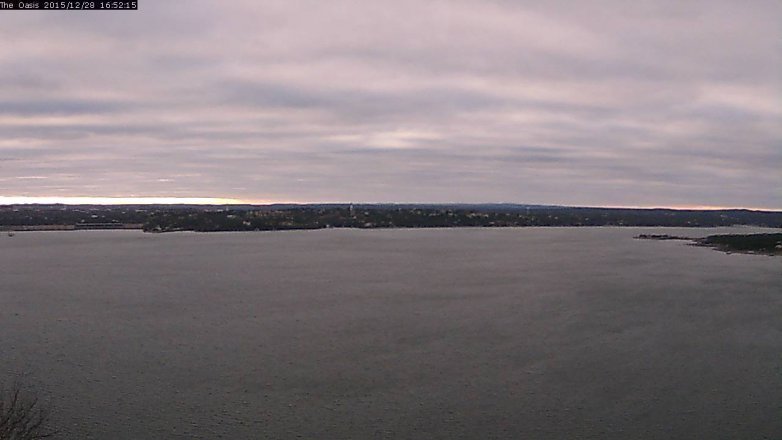Lake Travis webcam, December 28, 2015 4:00 PM CT