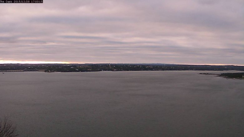 Lake Travis webcam, December 28, 2015 4:05 PM CT