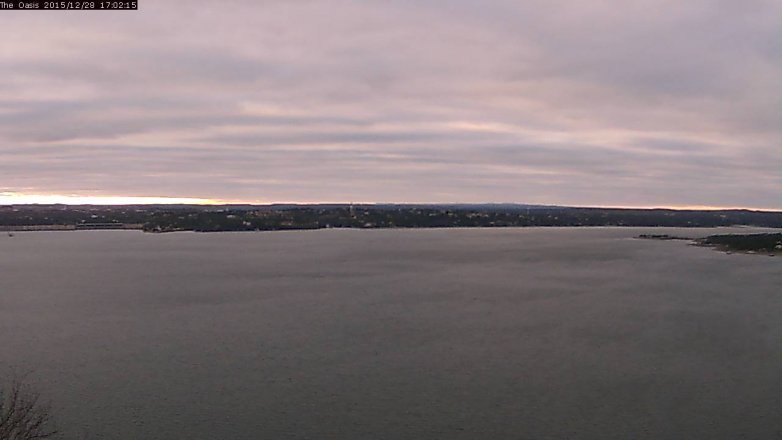 Lake Travis webcam, December 28, 2015 4:10 PM CT