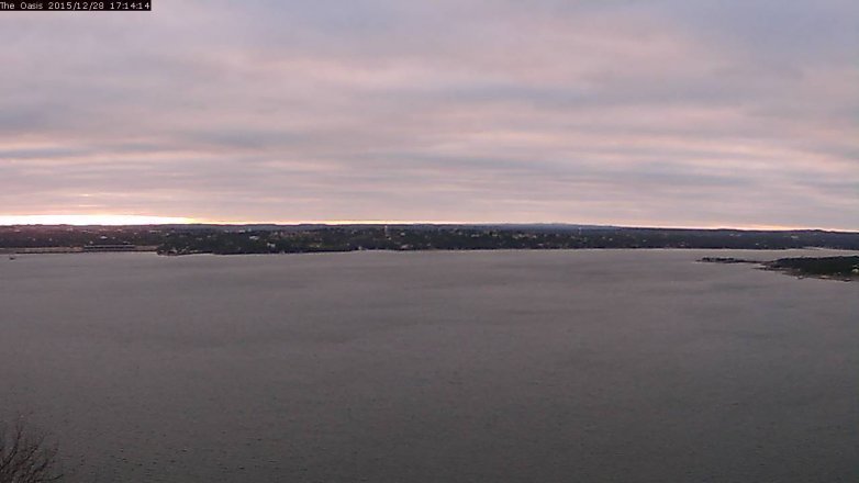 Lake Travis webcam, December 28, 2015 4:20 PM CT