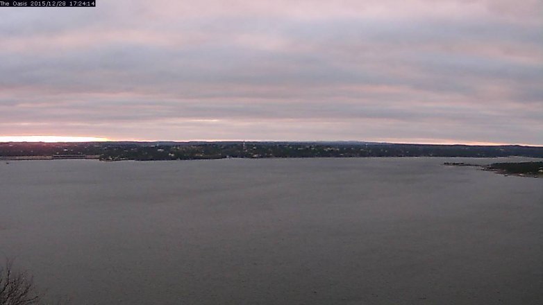 Lake Travis webcam, December 28, 2015 4:30 PM CT