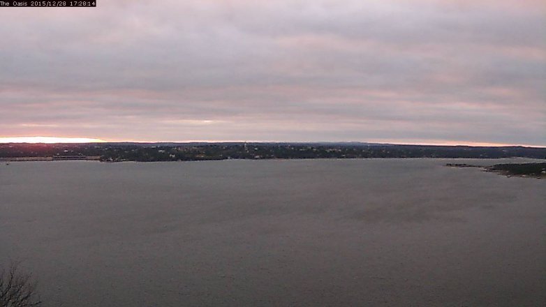 Lake Travis webcam, December 28, 2015 4:35 PM CT