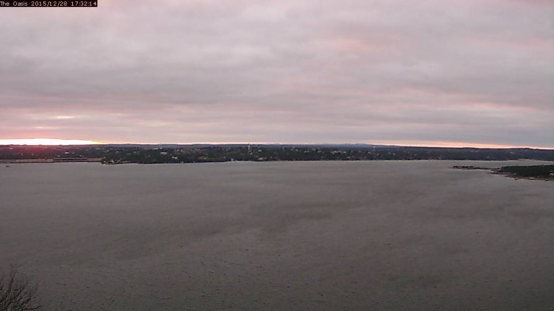 Lake Travis webcam, December 28, 2015 4:40 PM CT