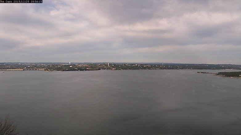Lake Travis webcam, December 29, 2015 9:05 AM CT