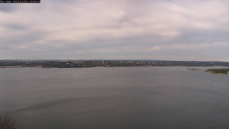 Lake Travis webcam, December 29, 2015 9:10 AM CT