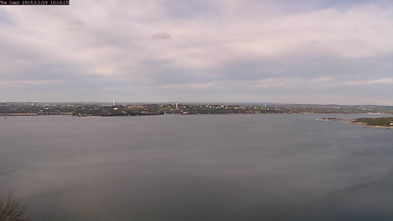 Lake Travis webcam, December 29, 2015 9:25 AM CT