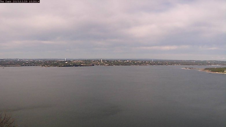 Lake Travis webcam, December 29, 2015 9:35 AM CT