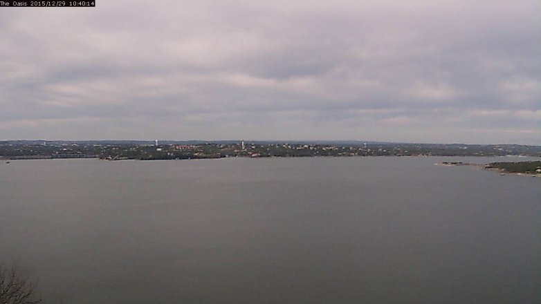 Lake Travis webcam, December 29, 2015 9:50 AM CT