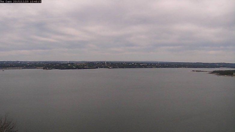 Lake Travis webcam, December 29, 2015 9:55 AM CT