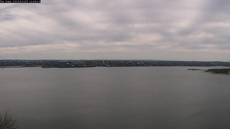Lake Travis webcam, December 29, 2015 10:10 AM CT
