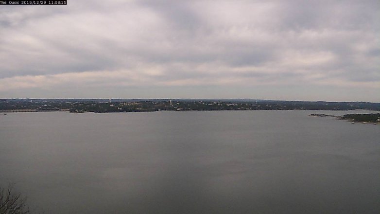 Lake Travis webcam, December 29, 2015 10:15 AM CT