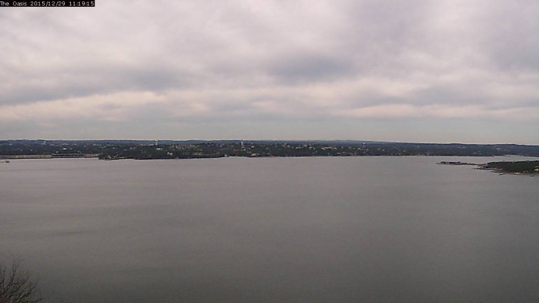 Lake Travis webcam, December 29, 2015 10:25 AM CT
