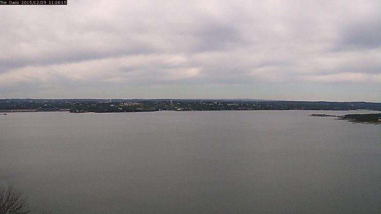 Lake Travis webcam, December 29, 2015 10:35 AM CT