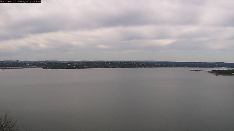 Lake Travis webcam, December 29, 2015 10:40 AM CT