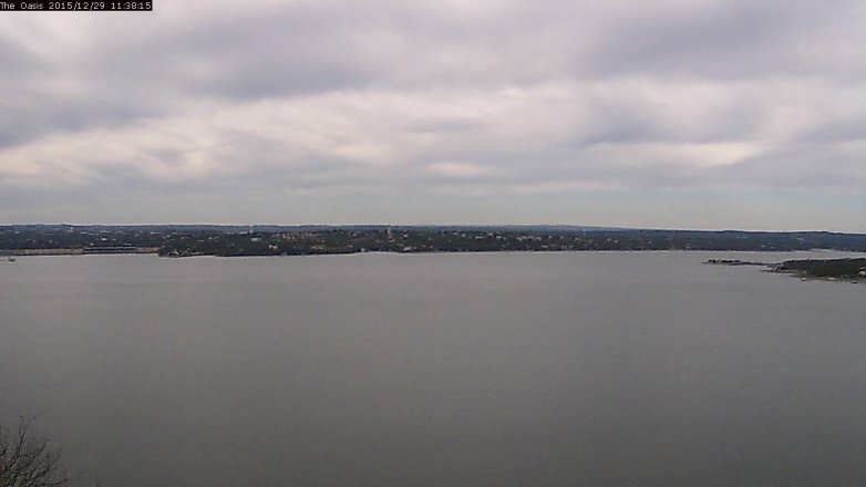 Lake Travis webcam, December 29, 2015 10:45 AM CT