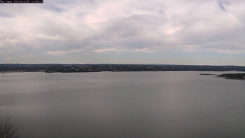 Lake Travis webcam, December 29, 2015 11:05 AM CT