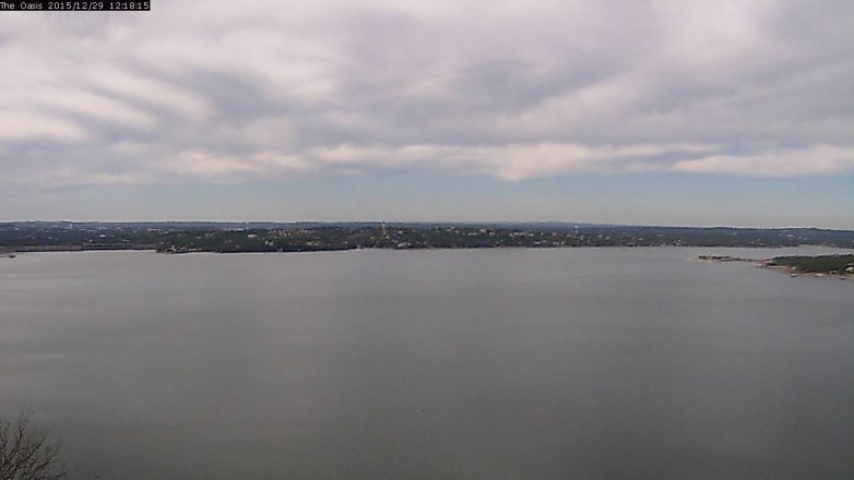 Lake Travis webcam, December 29, 2015 11:25 AM CT