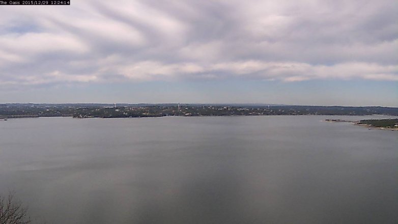 Lake Travis webcam, December 29, 2015 11:30 AM CT