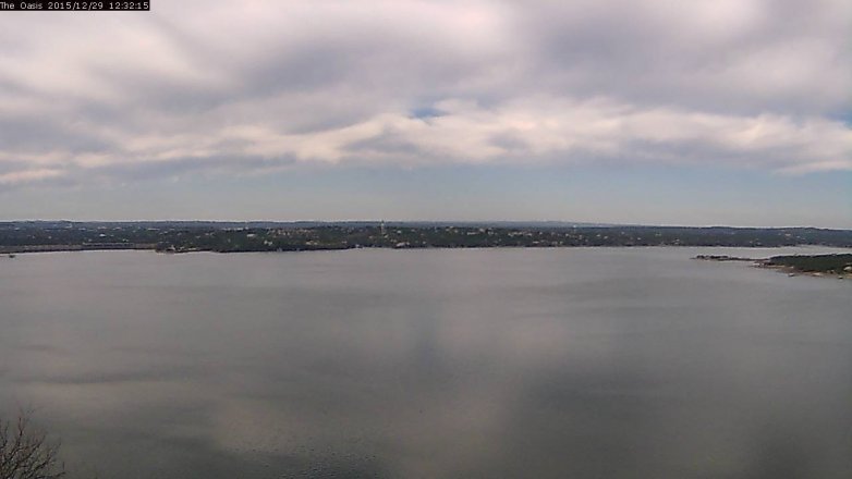 Lake Travis webcam, December 29, 2015 11:40 AM CT