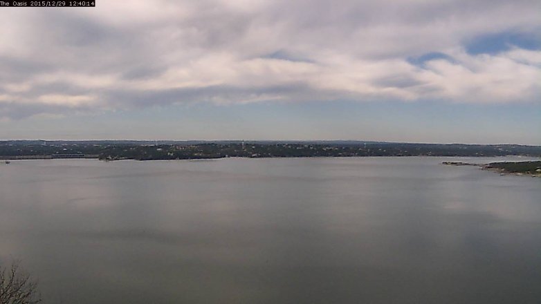 Lake Travis webcam, December 29, 2015 11:45 AM CT