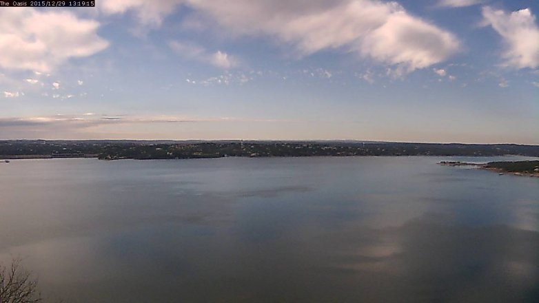 Lake Travis webcam, December 29, 2015 12:25 PM CT