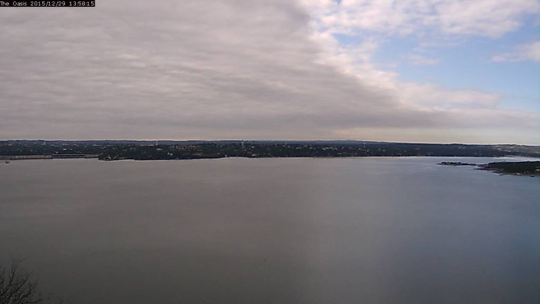 Lake Travis webcam, December 29, 2015 1:05 PM CT